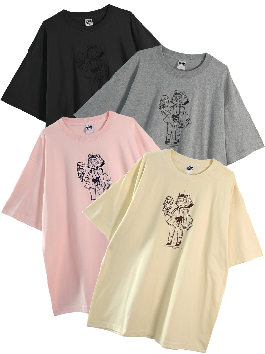 溶けちゃう前に食べてよね。」刺繍Tシャツ