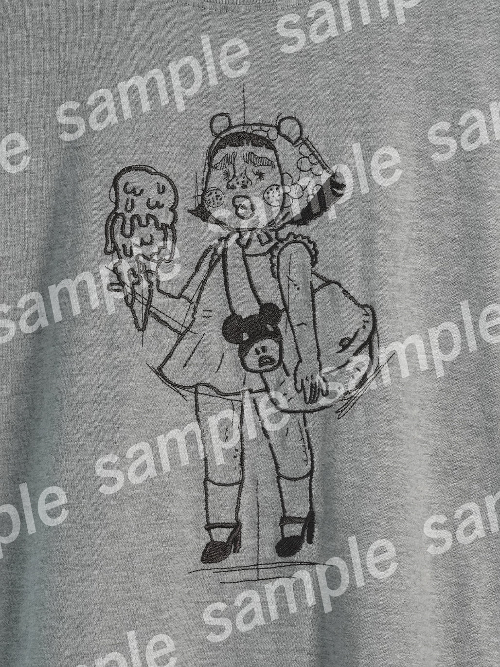「溶けちゃう前に食べてよね。」刺繍Tシャツ