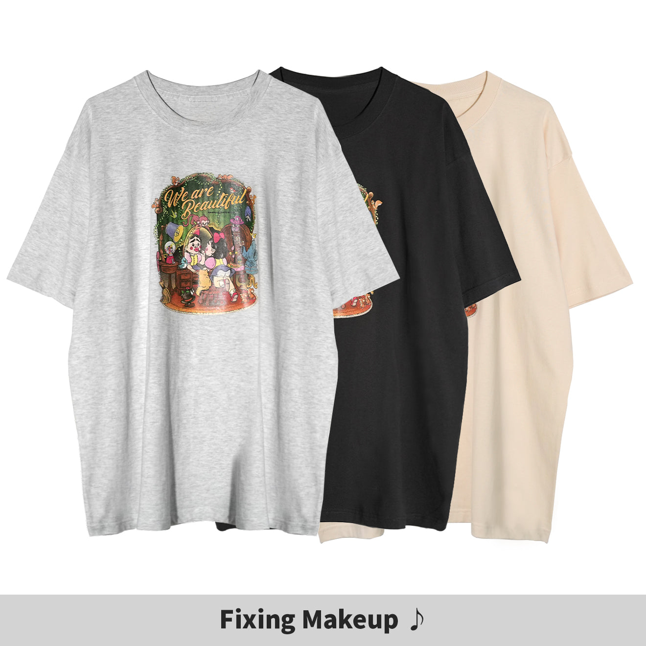 mune x Briana Gigante “We Are Beautiful” T-shirt / Fixing Makeup ♪コミックポストカード付き
