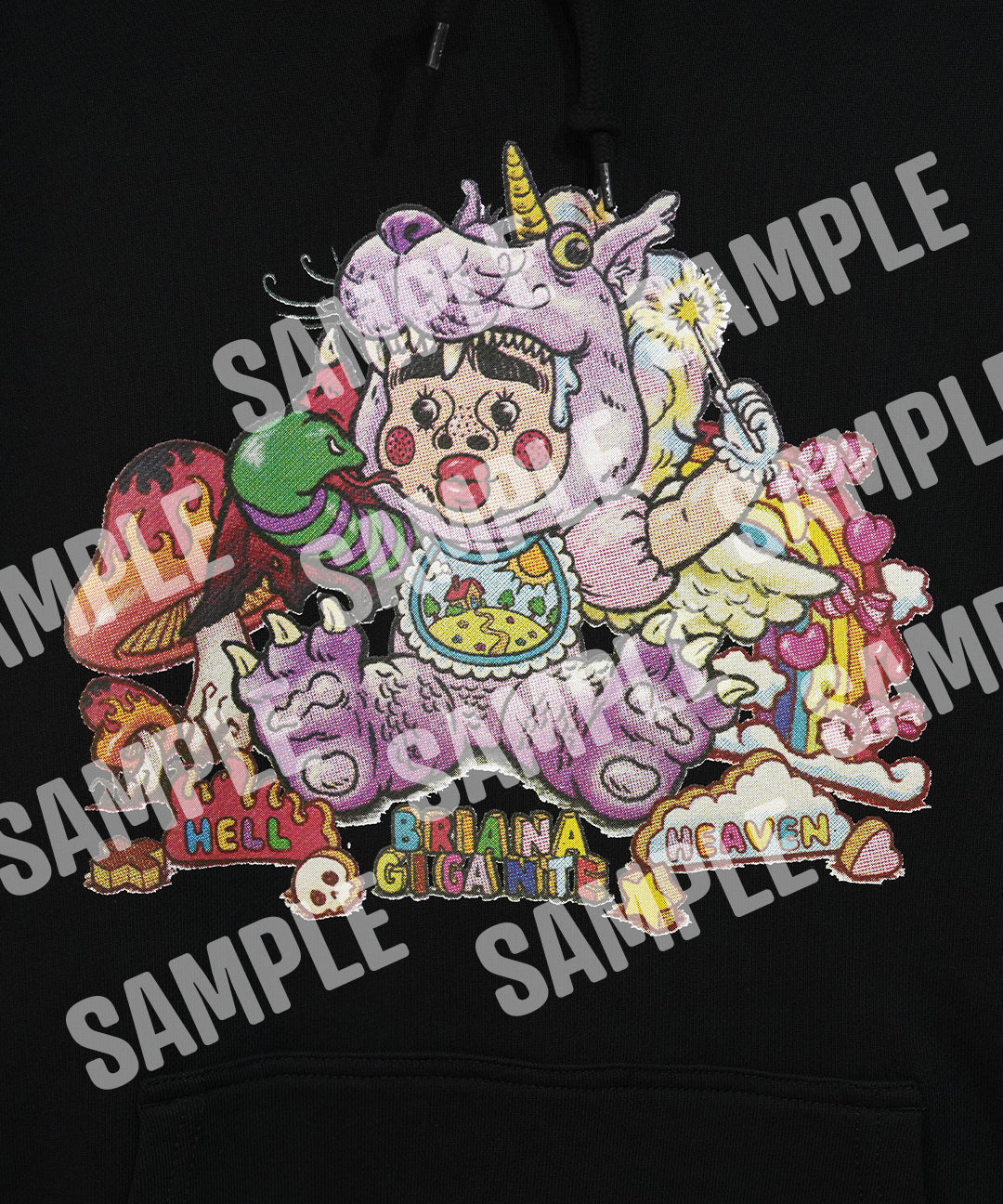 mune x Briana Gigante Bari Cawaii フーディー「すごまじい欲張りちゃん」