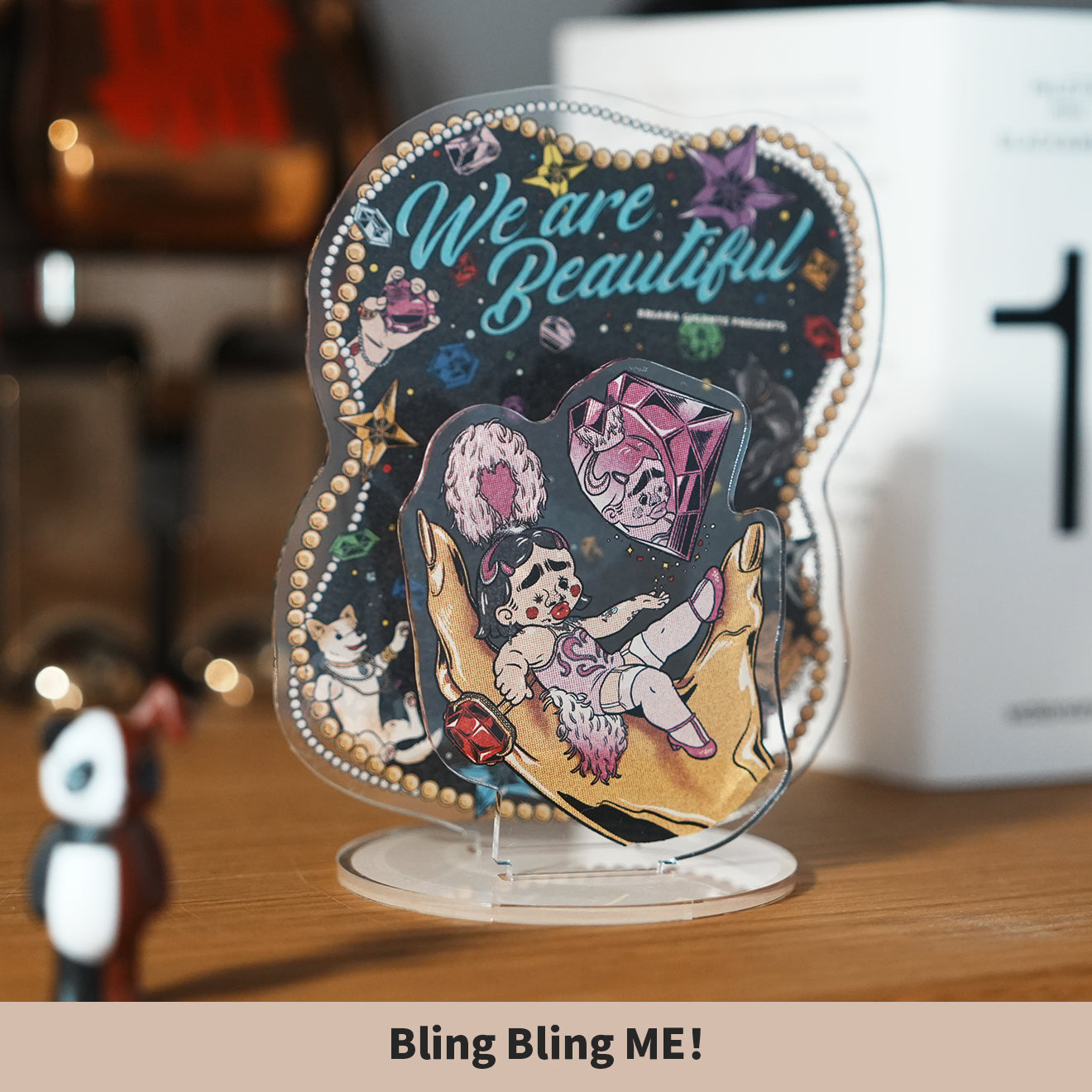 mune x Briana Gigante “We Are Beautiful” レイヤードアクリルスタンド(いささか大きめ) / Bling Bling ME！