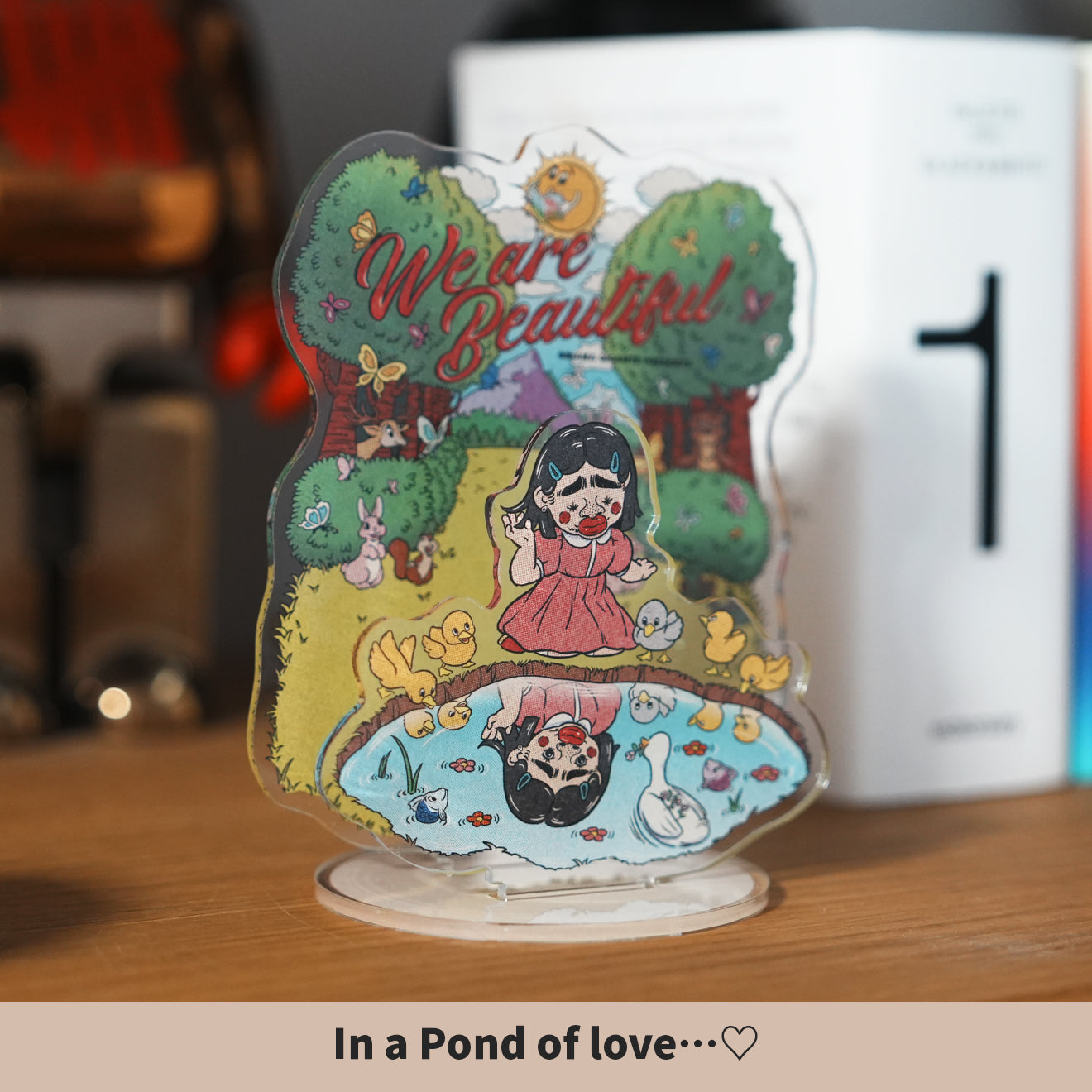 mune x Briana Gigante “We Are Beautiful” レイヤードアクリルスタンド(いささか大きめ) / In a Pond of love…♡