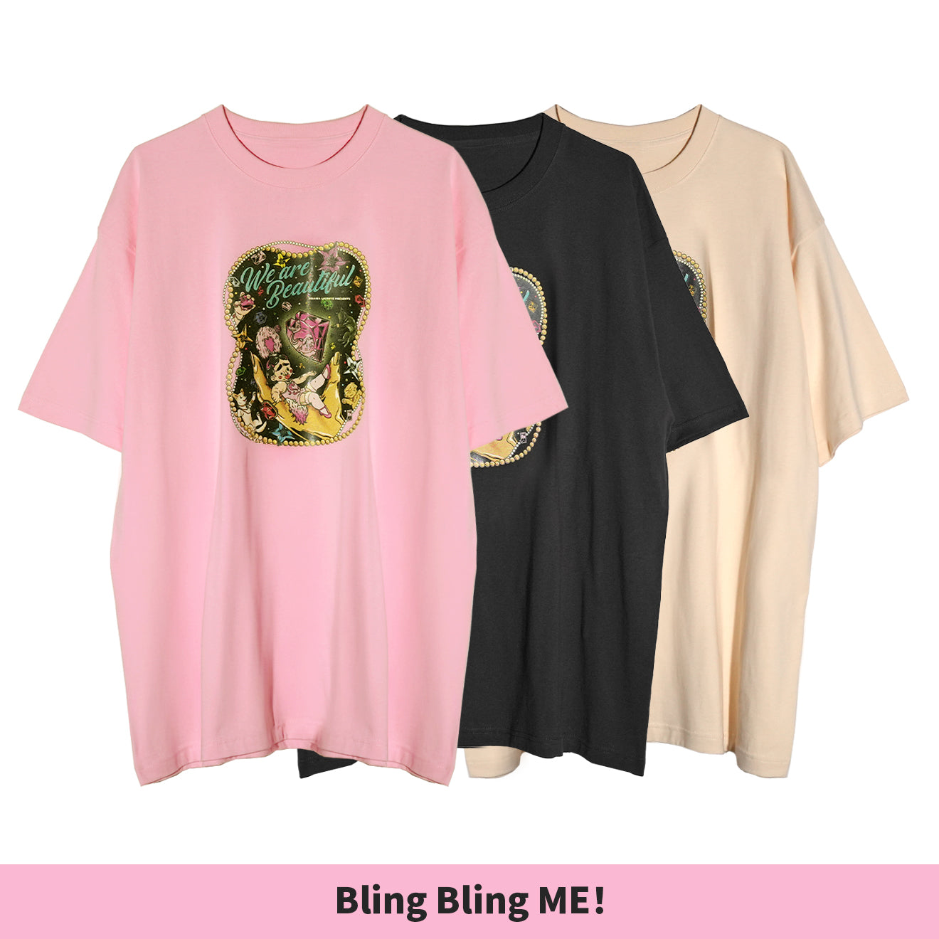 mune x Briana Gigante “We Are Beautiful” T-shirt / Bling Bling ME！コミックポストカード付き