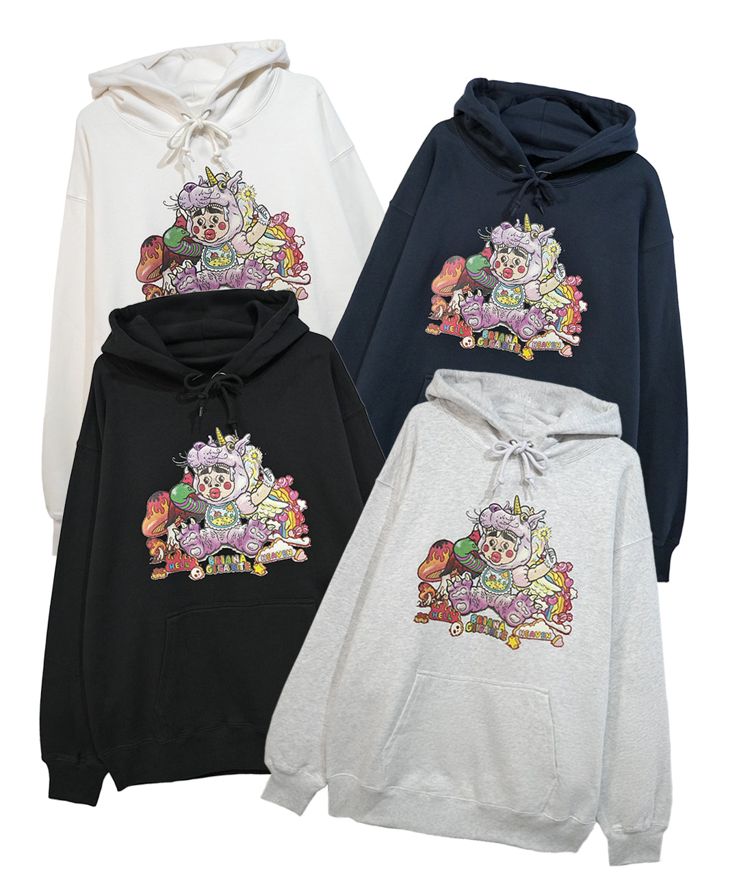 mune x Briana Gigante Bari Cawaii フーディー「すごまじい欲張りちゃん」